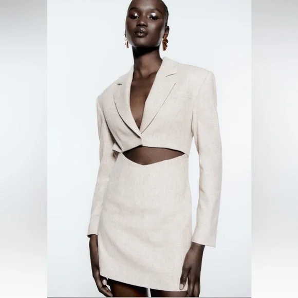 Zara | Dresses | Zara Cut Out Blazer Dress Limited Edition | Poshmark